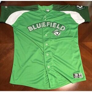 Bluefield Blue Jays OT Jersey Green #17 Size 46 Appalachian League Autographed
